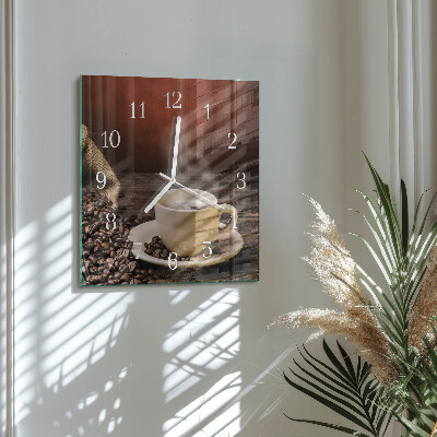 Orologio quadrato Caffè