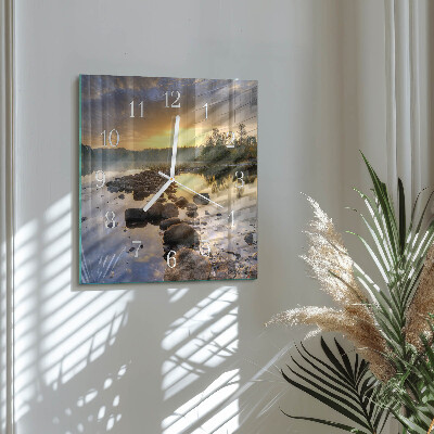 Orologio quadrato Lago Natura