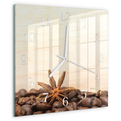 Orologio quadrato chicchi di caffè