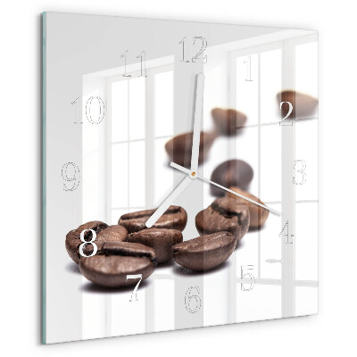 Orologio quadrato chicchi di caffè