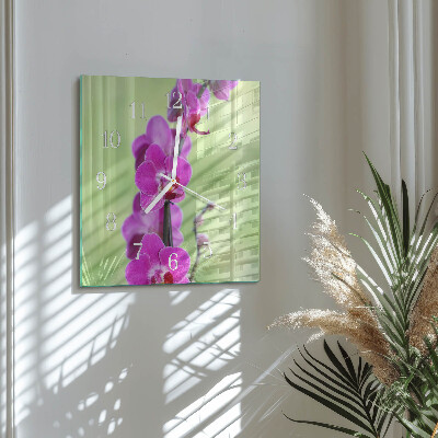 Orologio quadrato Orchidea