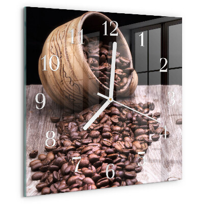 Orologio quadrato chicchi di caffè
