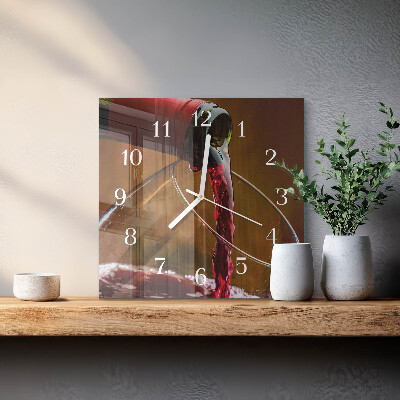 Orologio quadrato Vino