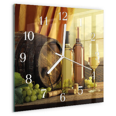Orologio quadrato Botte di vino