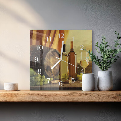 Orologio quadrato Botte di vino