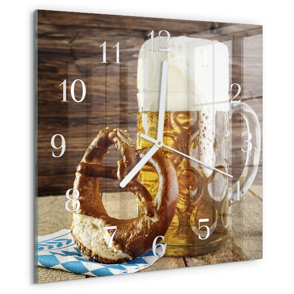 Orologio quadrato Pretzel alla birra