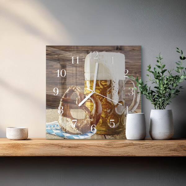 Orologio quadrato Pretzel alla birra