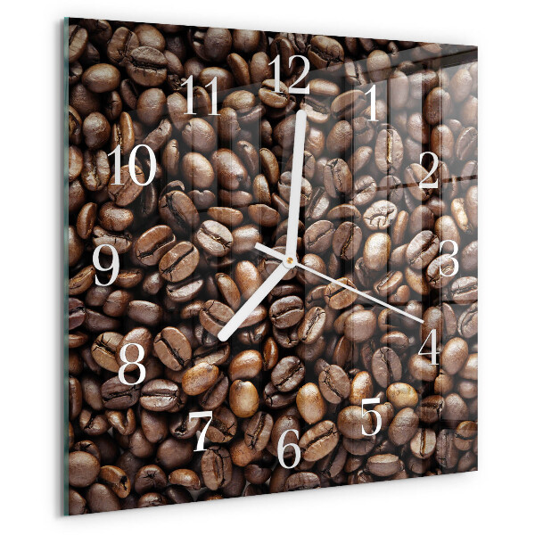Orologio quadrato chicchi di caffè