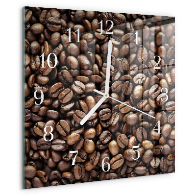 Orologio quadrato chicchi di caffè