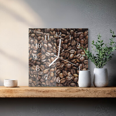 Orologio quadrato chicchi di caffè