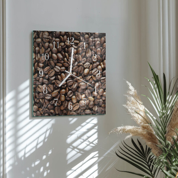 Orologio quadrato chicchi di caffè