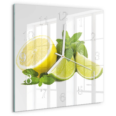 Orologio quadrato Menta al limone