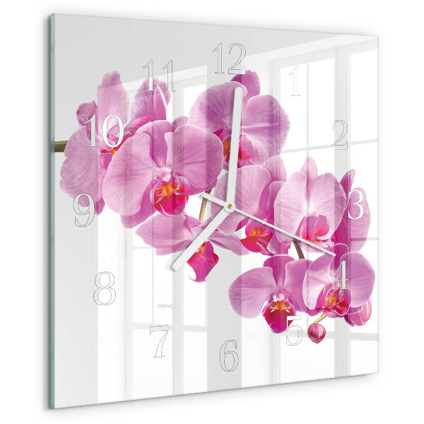 Orologio quadrato Orchidea