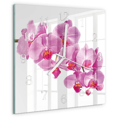 Orologio quadrato Orchidea