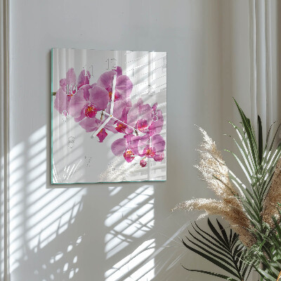 Orologio quadrato Orchidea