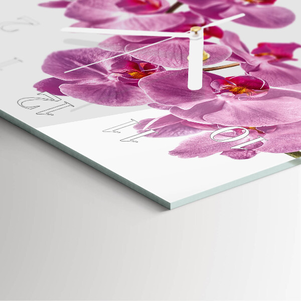 Orologio quadrato Orchidea