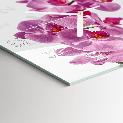 Orologio quadrato Orchidea