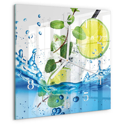 Orologio quadrato Lime e menta