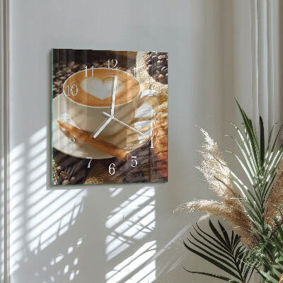 Orologio quadrato Cuore di caffè
