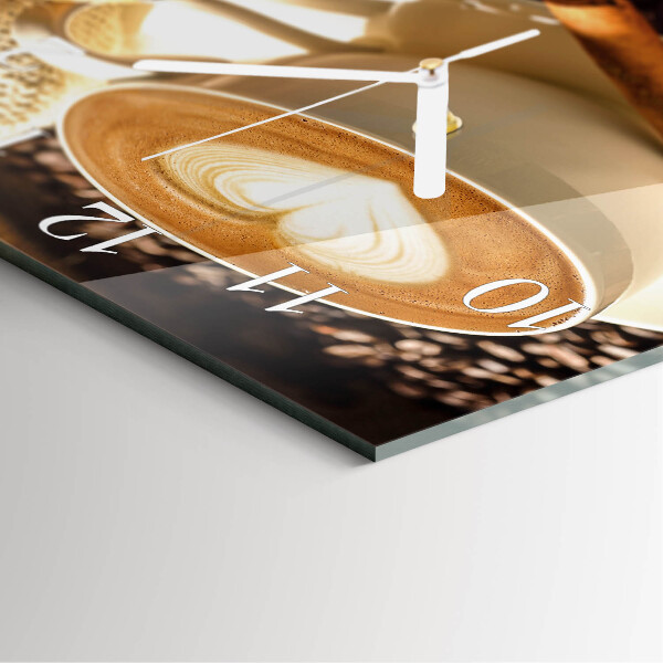 Orologio quadrato Cuore di caffè