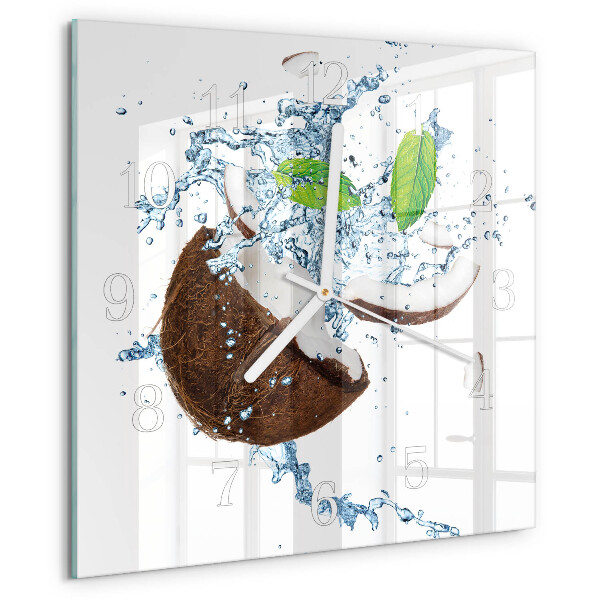 Orologio quadrato Noce di cocco