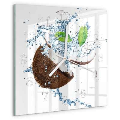 Orologio quadrato Noce di cocco