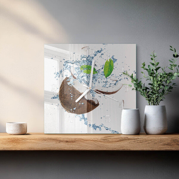 Orologio quadrato Noce di cocco