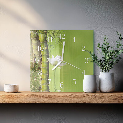 Orologio quadrato Bambù