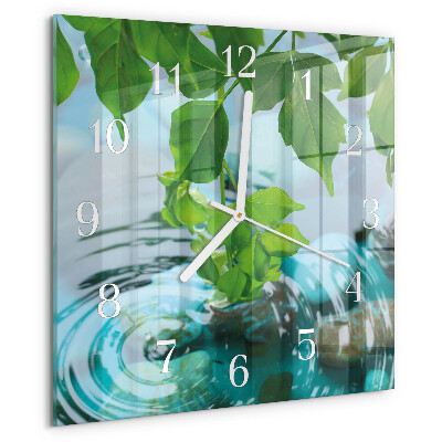 Orologio quadrato Foglie