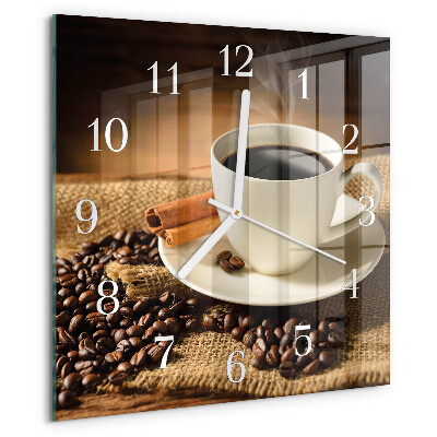 Orologio quadrato Caffè