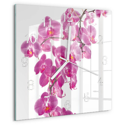 Orologio quadrato Orchidea