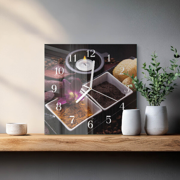 Orologio quadrato Orchidea