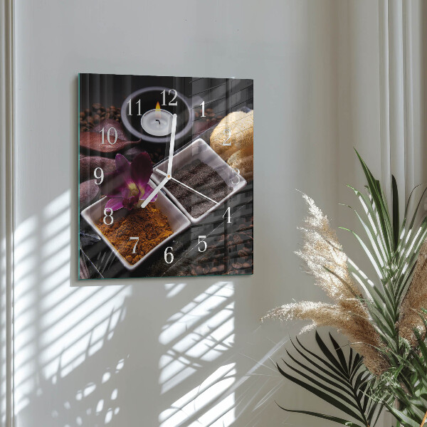 Orologio quadrato Orchidea