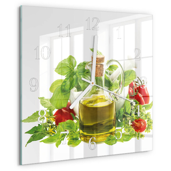 Orologio quadrato Olio di basilico