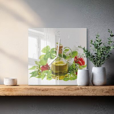 Orologio quadrato Olio di basilico