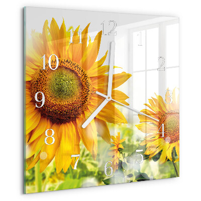 Orologio quadrato Girasole