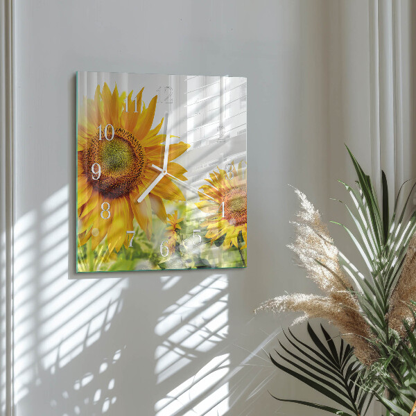Orologio quadrato Girasole