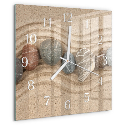 Orologio quadrato Pietre Sabbia