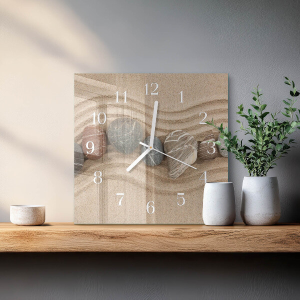 Orologio quadrato Pietre Sabbia