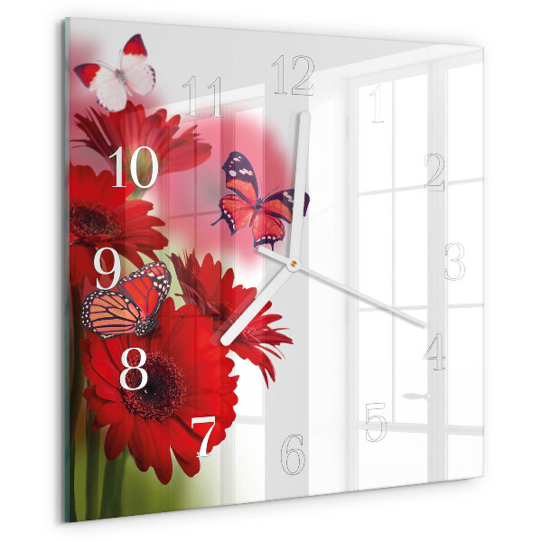 Orologio quadrato Gerbera