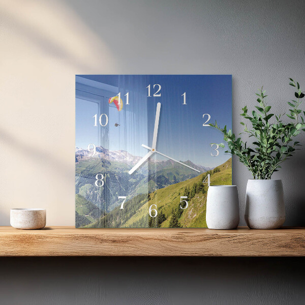 Orologio quadrato Montagne