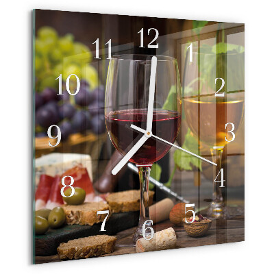 Orologio quadrato Bicchieri di vino