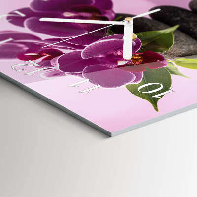 Orologio quadrato Orchidea