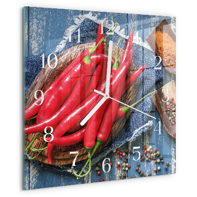 Orologio quadrato peperoncino