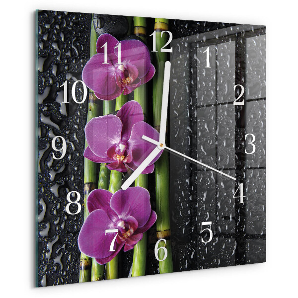 Orologio quadrato Orchidea