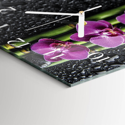Orologio quadrato Orchidea