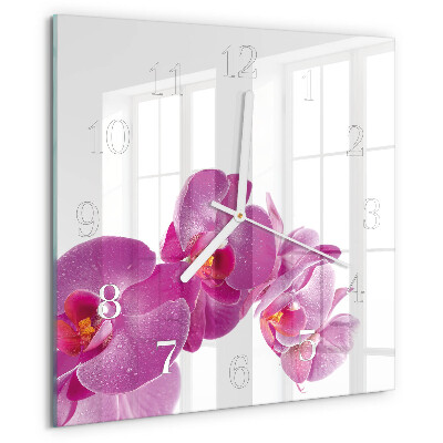 Orologio quadrato Orchidea