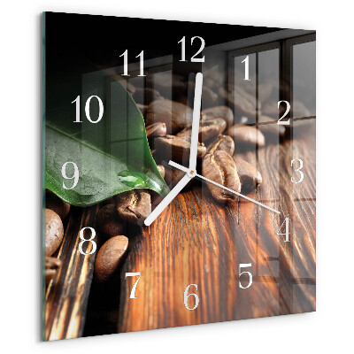 Orologio quadrato chicchi di caffè