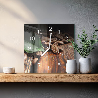 Orologio quadrato chicchi di caffè