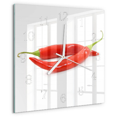 Orologio quadrato peperoncino